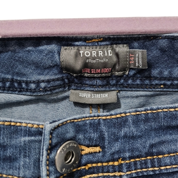 Torrid Luxe Slim Boot Jean - Super Stretch Medium Wash - Picture 4 of 7